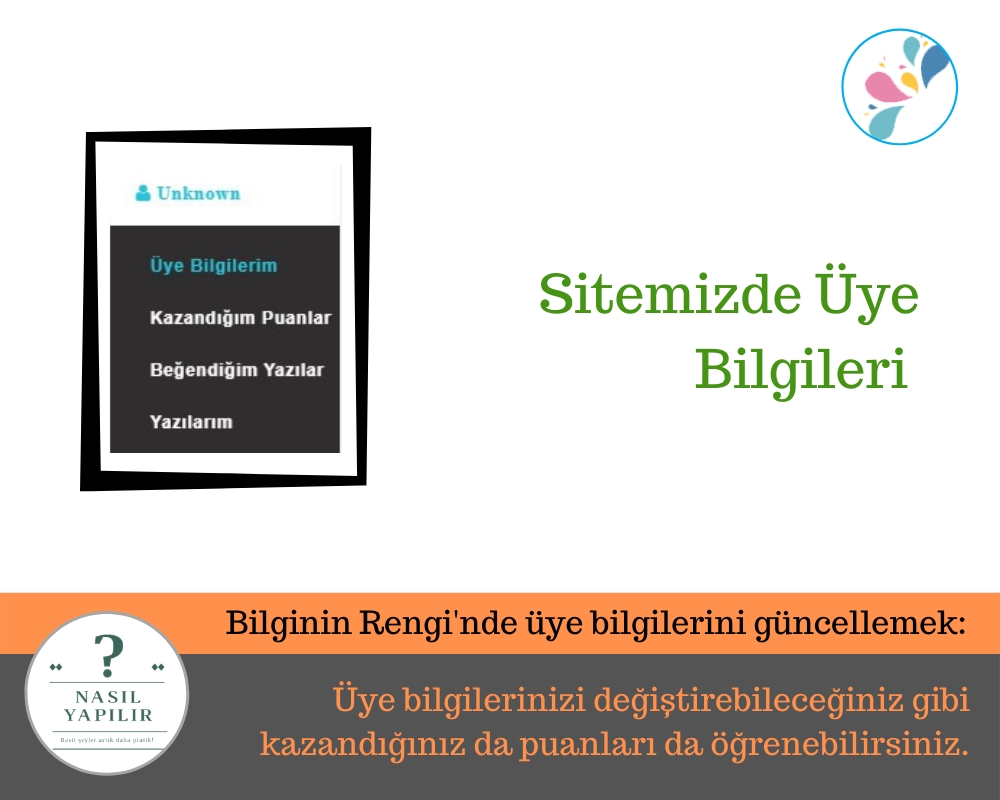 Sitemizde Üye Bilgileriniz | NY